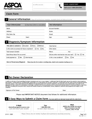 aspca claim form printable.